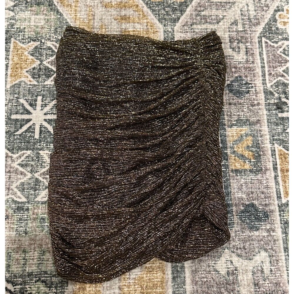 Zara Black and Gold Mini Skirt